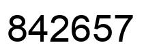 Número 842657 imagen negro