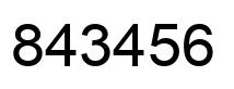 Number 843456 black image