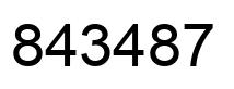 Number 843487 black image