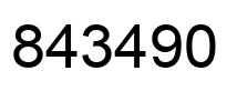 Number 843490 black image