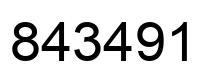 Number 843491 black image