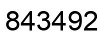 Number 843492 black image