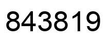 Number 843819 black image