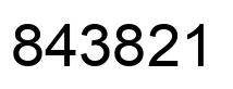 Number 843821 black image