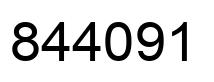 Number 844091 black image