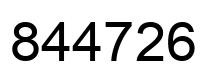 Número 844726 imagen negro