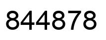 Número 844878 imagen negro