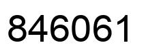 Number 846061 black image