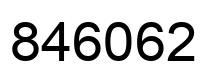 Number 846062 black image