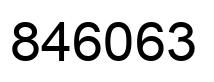Number 846063 black image