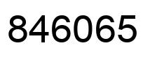 Number 846065 black image