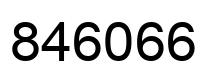 Number 846066 black image
