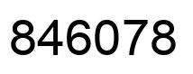 Number 846078 black image