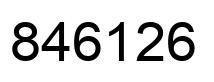 Number 846126 black image