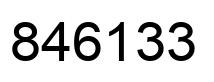 Number 846133 black image