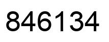 Number 846134 black image