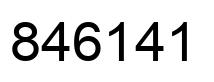 Number 846141 black image