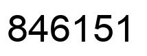 Número 846151 imagen negro