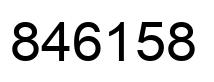 Número 846158 imagen negro
