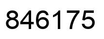 Number 846175 black image