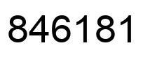 Number 846181 black image