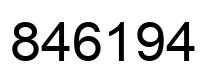 Number 846194 black image