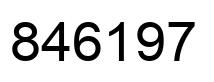 Number 846197 black image
