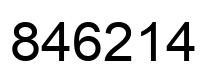 Number 846214 black image