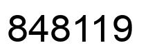Number 848119 black image