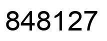 Number 848127 black image