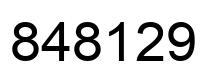 Number 848129 black image
