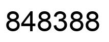 Number 848388 black image