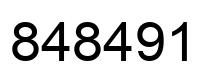 Number 848491 black image