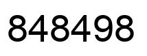 Number 848498 black image