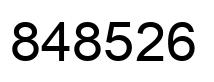 Number 848526 black image