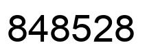 Number 848528 black image