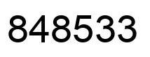 Number 848533 black image