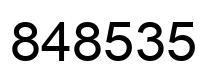 Number 848535 black image