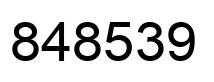 Number 848539 black image