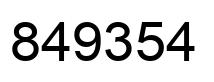 Number 849354 black image