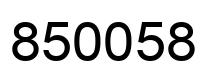 Number 850058 black image