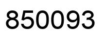 Número 850093 imagen negro