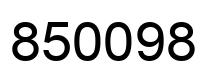 Número 850098 imagen negro