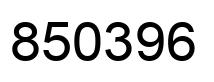 Number 850396 black image