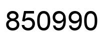 Number 850990 black image