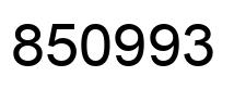 Number 850993 black image