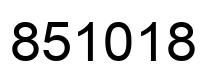 Number 851018 black image