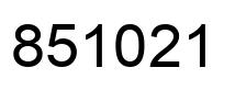 Número 851021 imagen negro