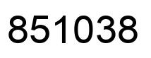 Number 851038 black image