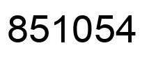 Número 851054 imagen negro